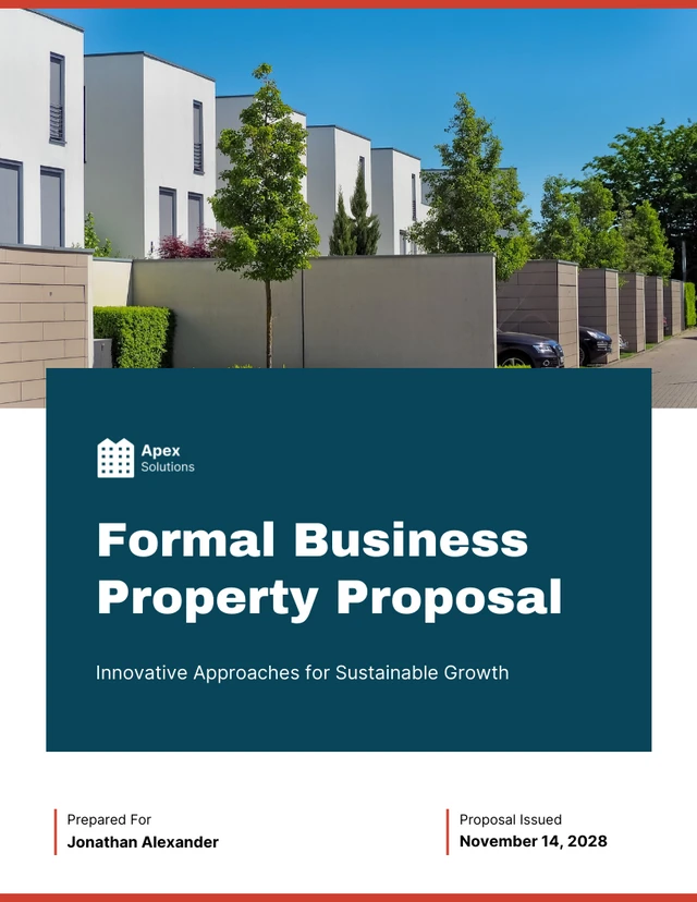 Formal Business Property Proposal - Seite 1