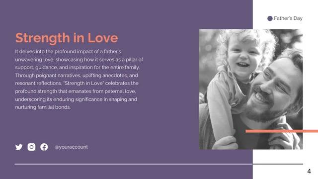 Purple and Pink Fathers Day Presentation - page 4
