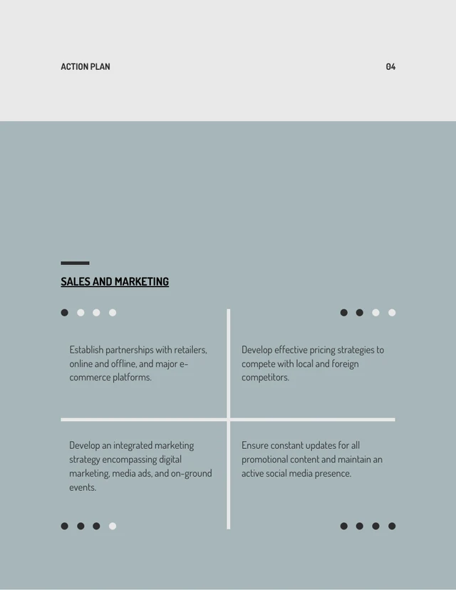 Minimalist Gray Blue Action Plan - Página 4