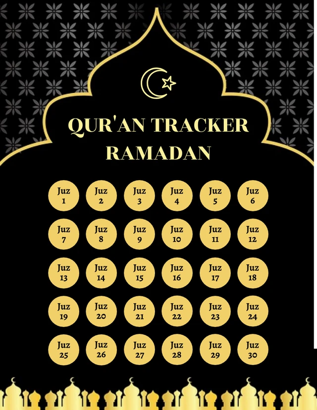 قالب جدول رمضان لتتبع رمضان الأسود الحديث Template قالب جدول رمضان لتتبع رمضان الأسود الحديث