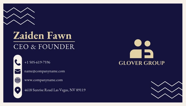 Navy And Broken White Modern Professional Luxury Business Card - Seite 2