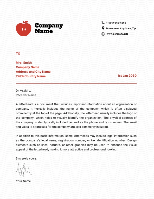 قالب أبيض نظيف تصميم Apple ، ورقة ذات رأسية Template قالب أبيض نظيف تصميم Apple ، ورقة ذات رأسية
