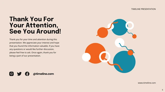 Cream And Orange Simple Timeline Presentation - Seite 5