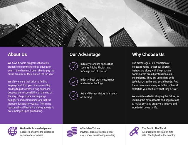 Simple College Tri Fold Brochure - Página 2