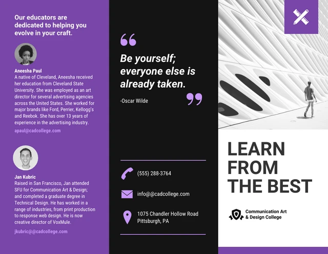 Simple College Tri Fold Brochure - Página 1