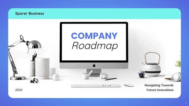 Blue Mint Modern Simple Roadmap Presentation - Página 1