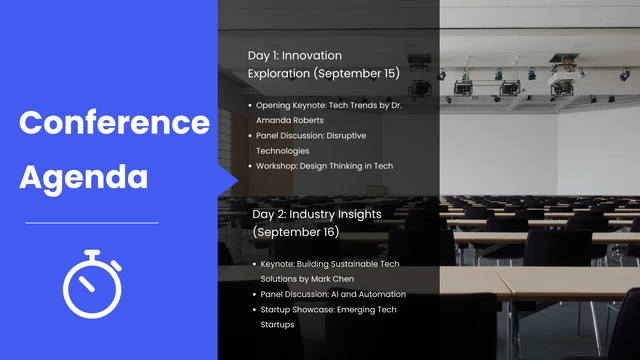 Clean Blue and White Conference Presentation - Pagina 3