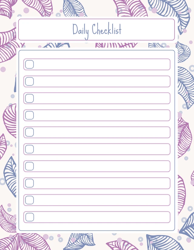 قائمة مرجعية يومية بسيطة مجردة من كريم Template كريم بسيط مجردة قالب قائمة التحقق اليومية