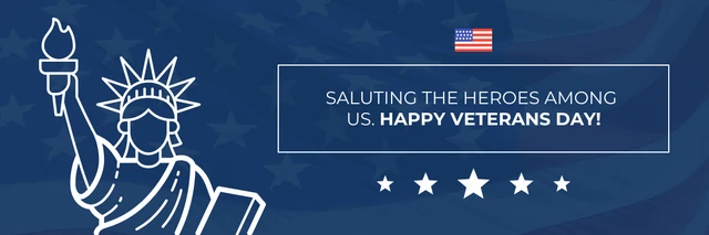 Navy Modern Photo Illustration Veteran Day Banner Template Navy Modern Photo Illustration Veteran Day Banner Template
