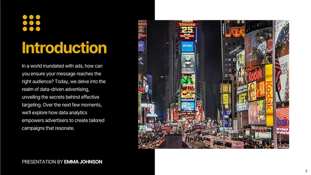 Simple Black, White, and Yellow Advertising Presentation - page 2