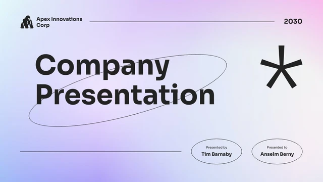 Colorful Gradient Simple Company Presentation - Pagina 1