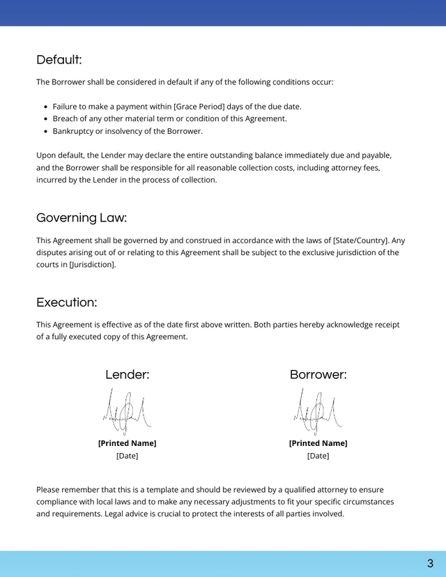 Modern Gradient Blue Loan Contracts - Seite 3