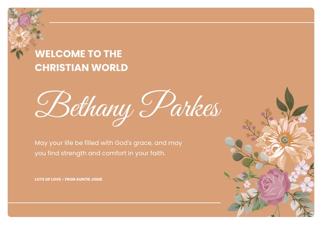 White and Cream Baptism Card Template White and Cream Baptism Card Template
