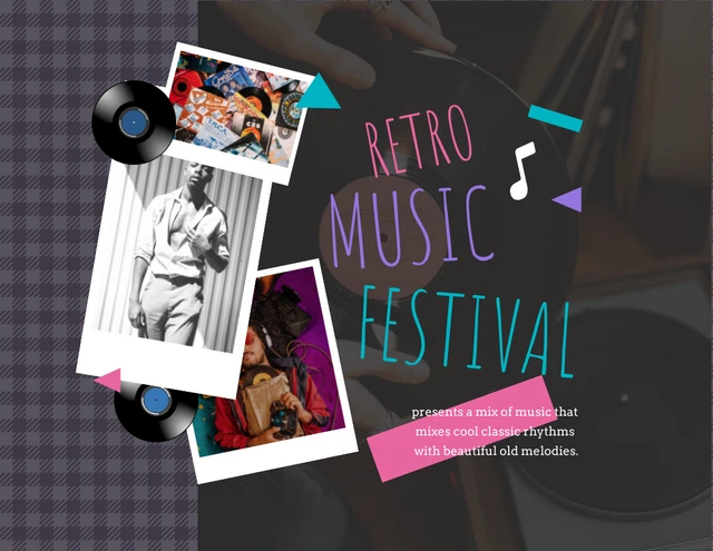 Purple And Pink Retro Simple Minimalist Collage Music Template Purple And Pink Retro Simple Minimalist Collage Music Template