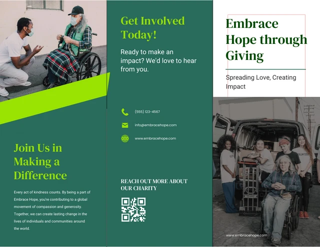 White Green Charity Brochure - Seite 1