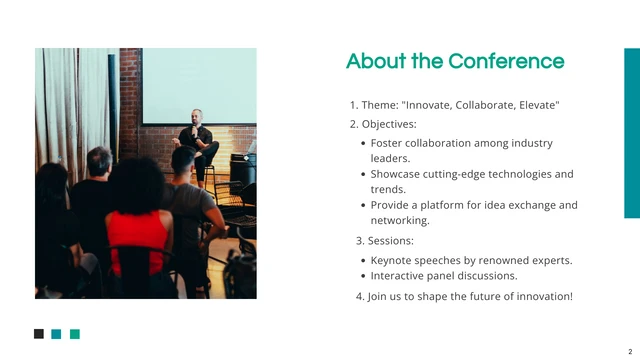 White Green Minimalist Conference Presentation - Página 2