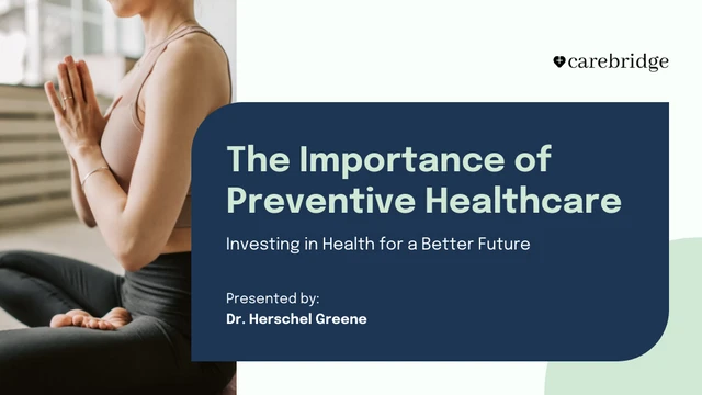 Preventive Healthcare Presentation Template with Bubble Chart - Pagina 1