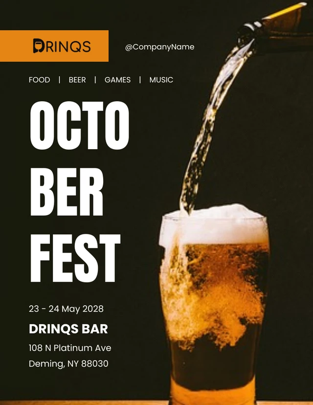 Black Elegant Octobeer Fest Template Black Elegant Octobeer Fest Template