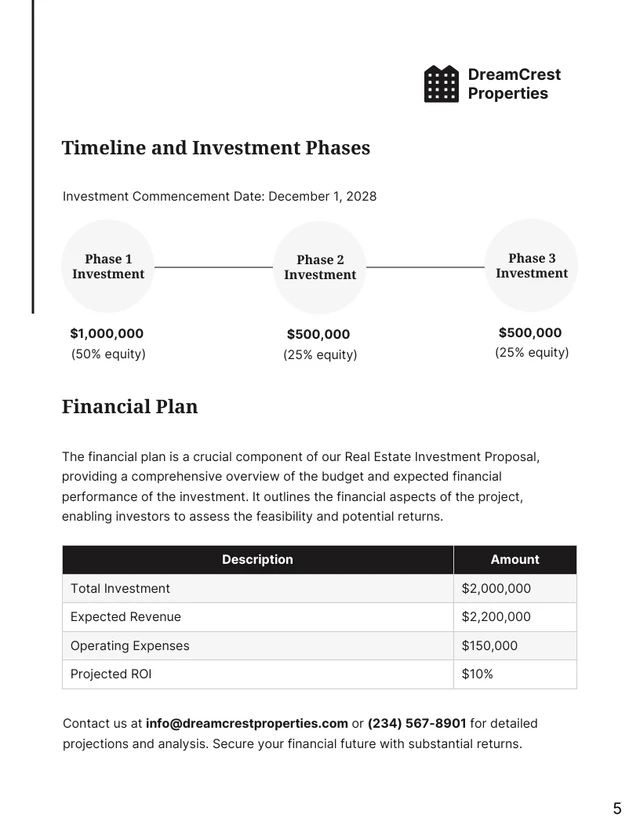 Grey and White Clean Simple Real Estate Investment Proposals - page 5