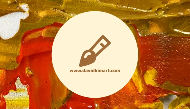 Brown And Red Watercolor Abstract Professional Painting Business Card - page 1