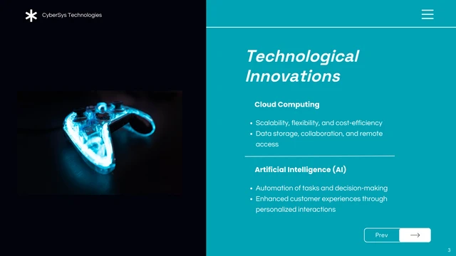 Teal Minimalist Clean Technology Presentation - Página 3