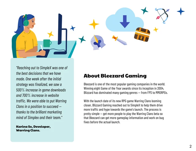 Playful Video Game Marketing Case Study Template - Pagina 2