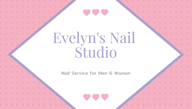 Candy Pink Purple Business Card Nail-Art - Seite 1