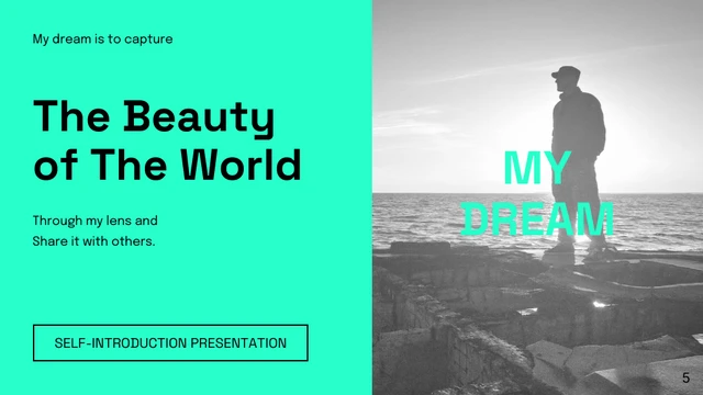 Black and Green Self-Introduction About Me Presentation - Seite 5