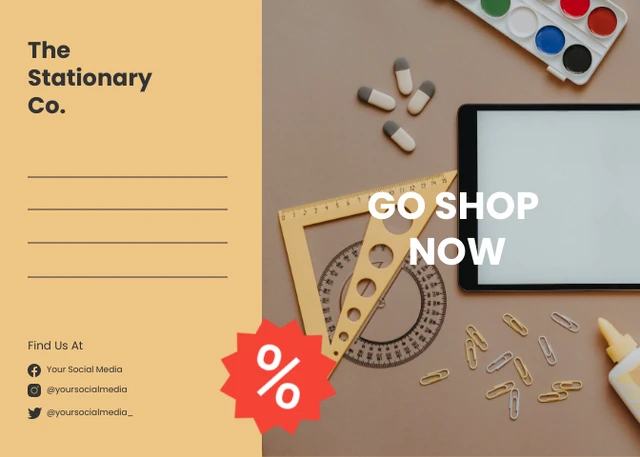 Back to School Stationary Direct Mail Postcard - page 2
