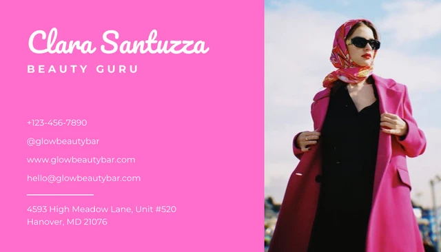 Blue And Pink Gradient Simple Playful Beauty Bar Business Card - Seite 2