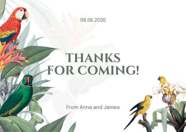 White Modern Aesthetic Wedding Thank You Postcard - صفحة 1
