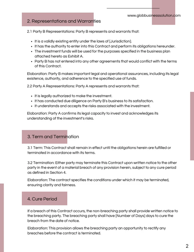 Dark Purple Simple Investor Contract - صفحة 2