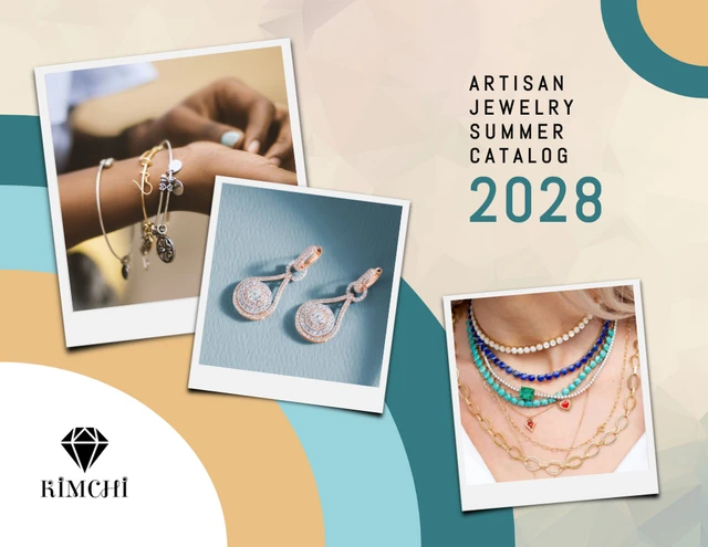 Beige and Teal Jewelry Catalog - Pagina 1