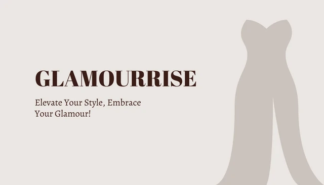 Beige Minimalist Aesthetic Fashion Business Card - Seite 1