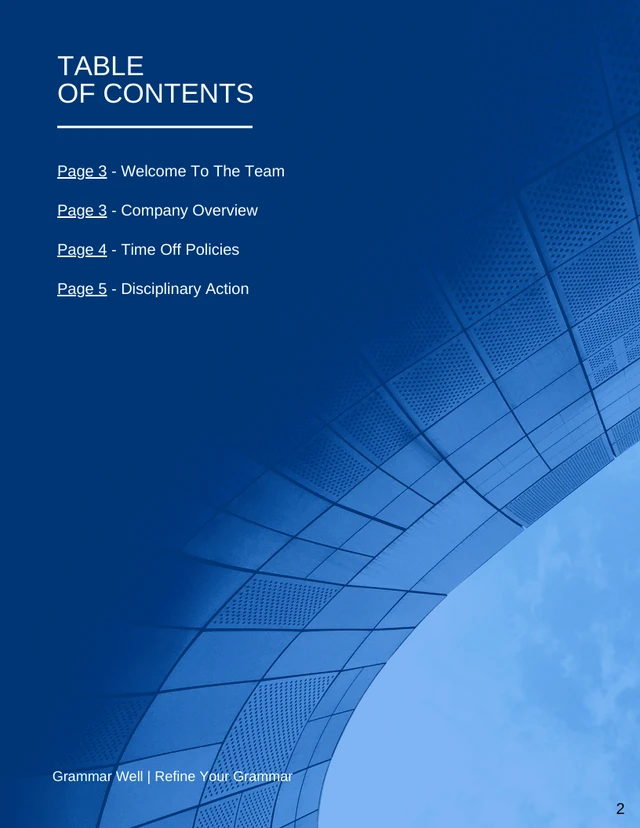 Simple Corporate Employee Handbook - Página 2