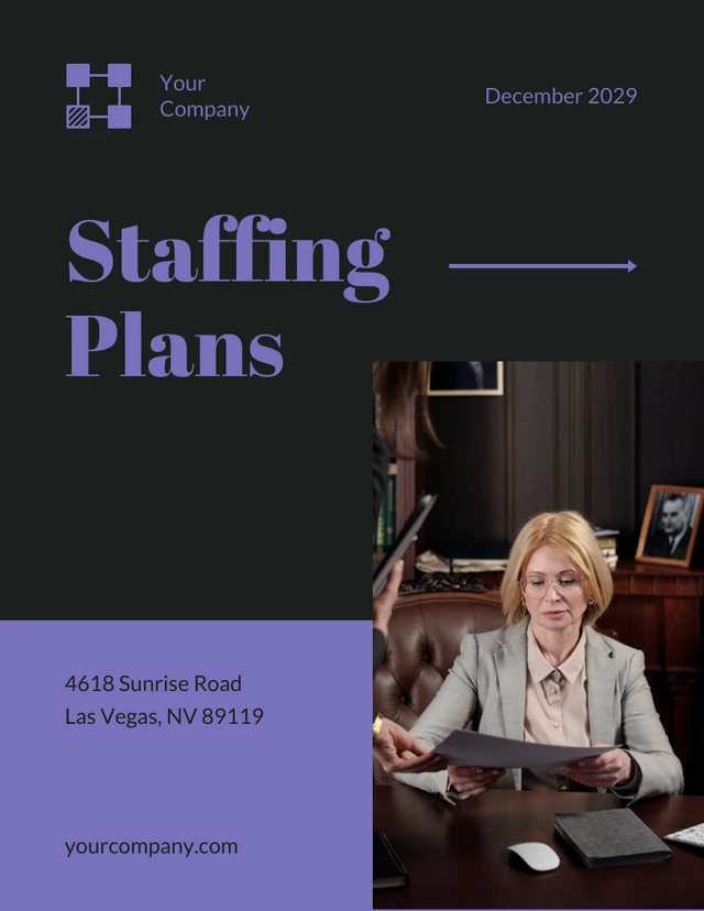 Black And Purple Modern Futuristic Company Staffing Plans - صفحة 1