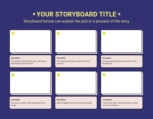 Viola il tuo storyboard vuoto moderno Template Modello moderno vuoto di storyboard