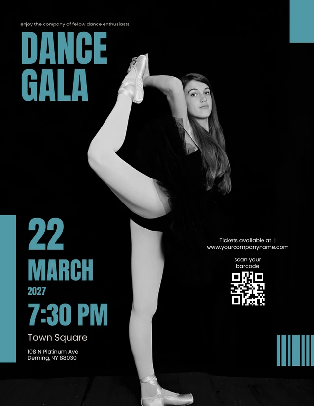 Gala di danza verde nero Template Gala di danza verde nero