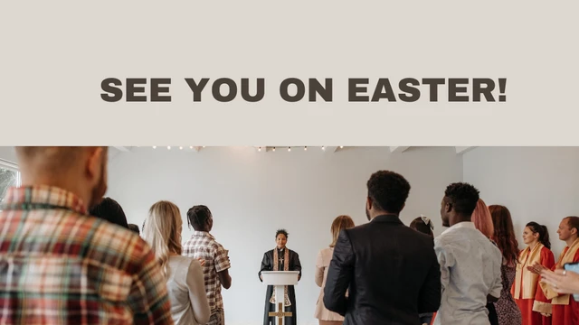 Brown Simple Bold Minimalist Easter Egg Church Presentation - page 5