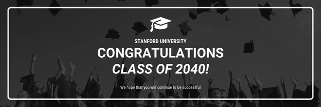 Black And White Modern Clean Minimalist Class Graduation Banner Template Black And White Modern Clean Minimalist Class Graduation Banner Template