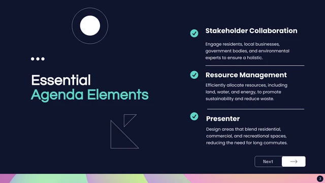 Dark Blue Simple Agenda Presentation - Página 3