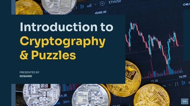 Dark Blue Cryptography Cool Presentation - Pagina 1