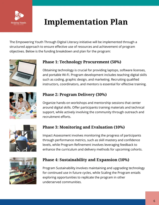 Nonprofit Program Grant Proposal - Seite 6