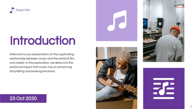 Modern Clean Minimalist White and Purple Music Presentation - Pagina 2