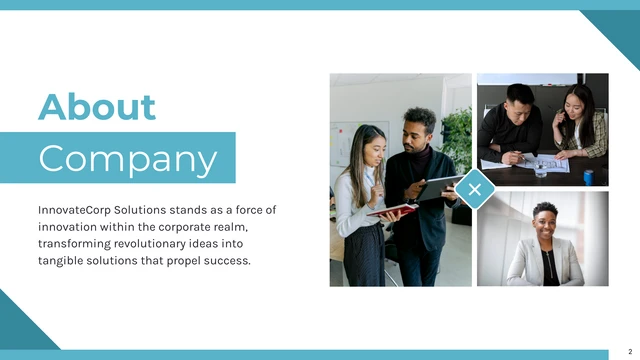 Modern Blue and White Corporate Presentation - page 2